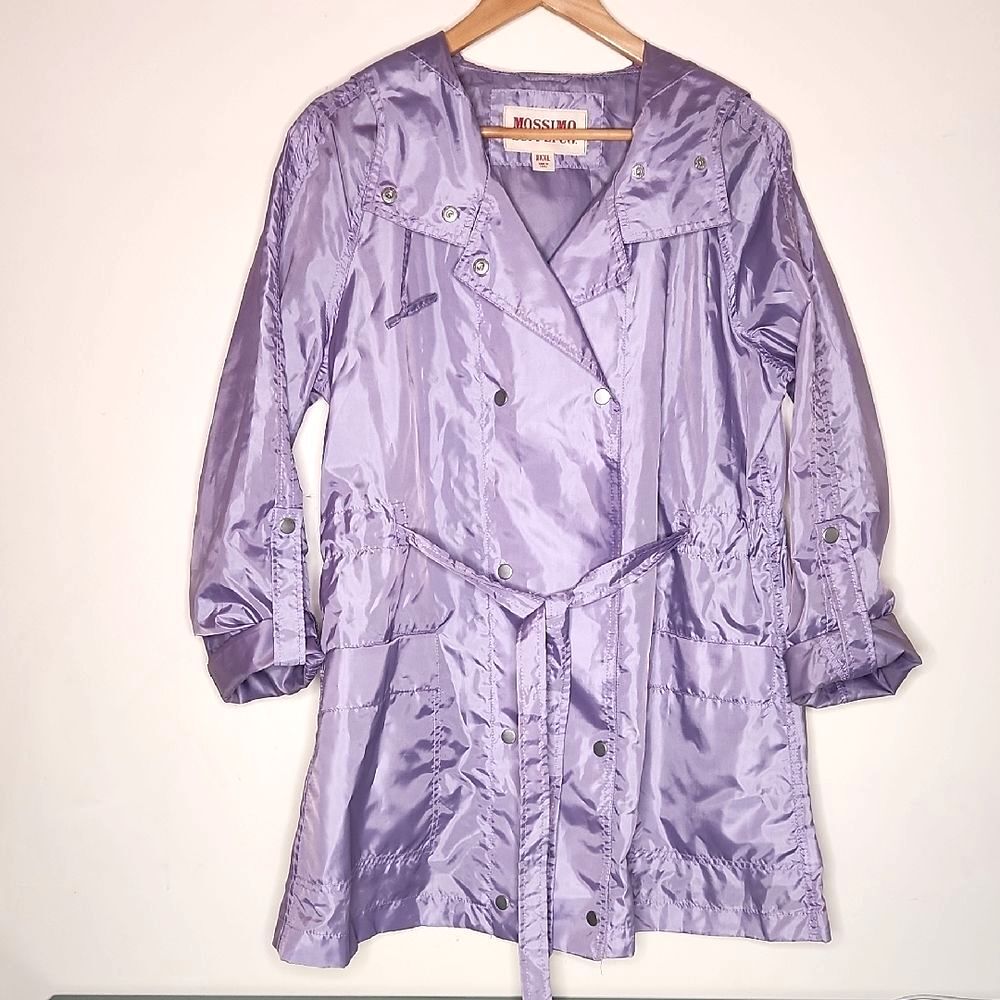 Mossimo Supply Co. Purple Jacket Lightweight Rain Coat Women's Size 2X